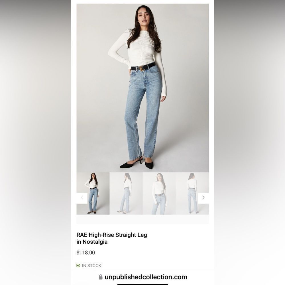 Unpublished Rae High Rise Straight Leg Jeans - Picture 12 of 12